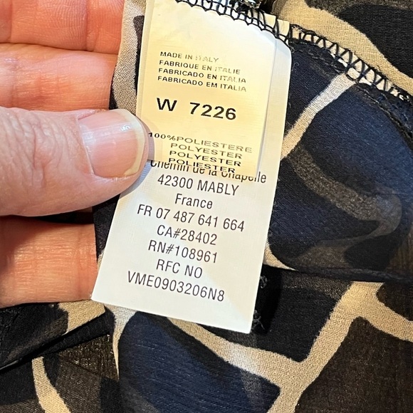 💙 LA FÉE MARABOUTÉE • Abstract print flowy blouse • Size 40 - Picture 3 of 10